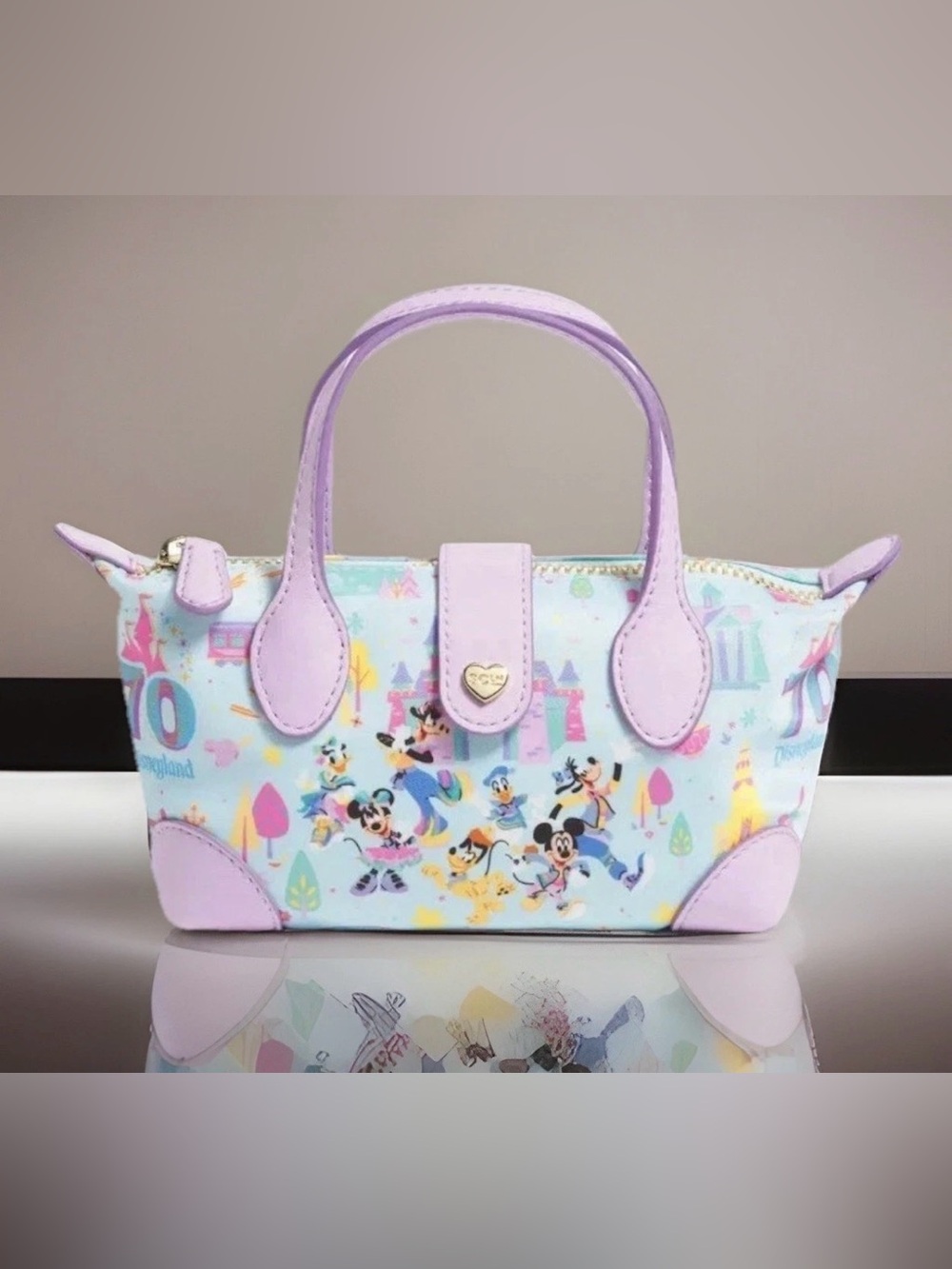 NEW w Tag Stoney Clover Lane DISNEYLAND 70th Anniversary Mini Blue Crossbody Bag
